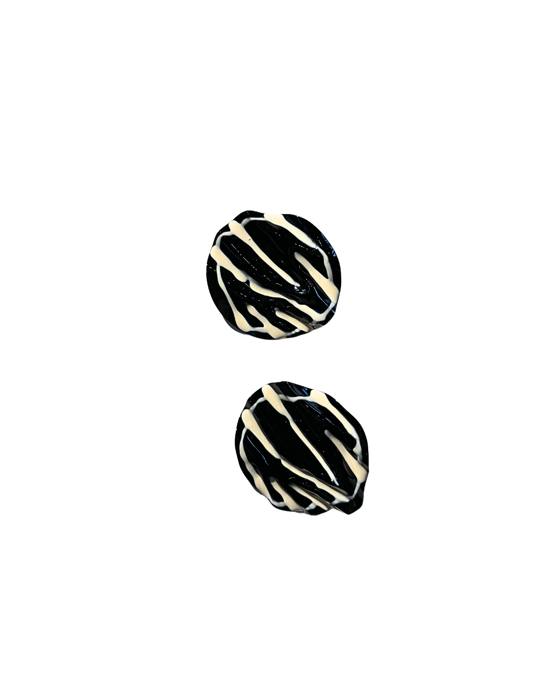 HUGE ENAMELED EARRINGS