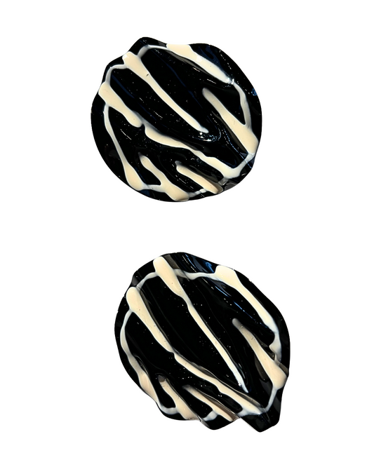 HUGE ENAMELED EARRINGS