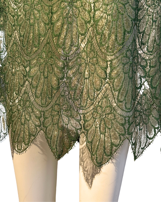 GREEN LACE SKIRT