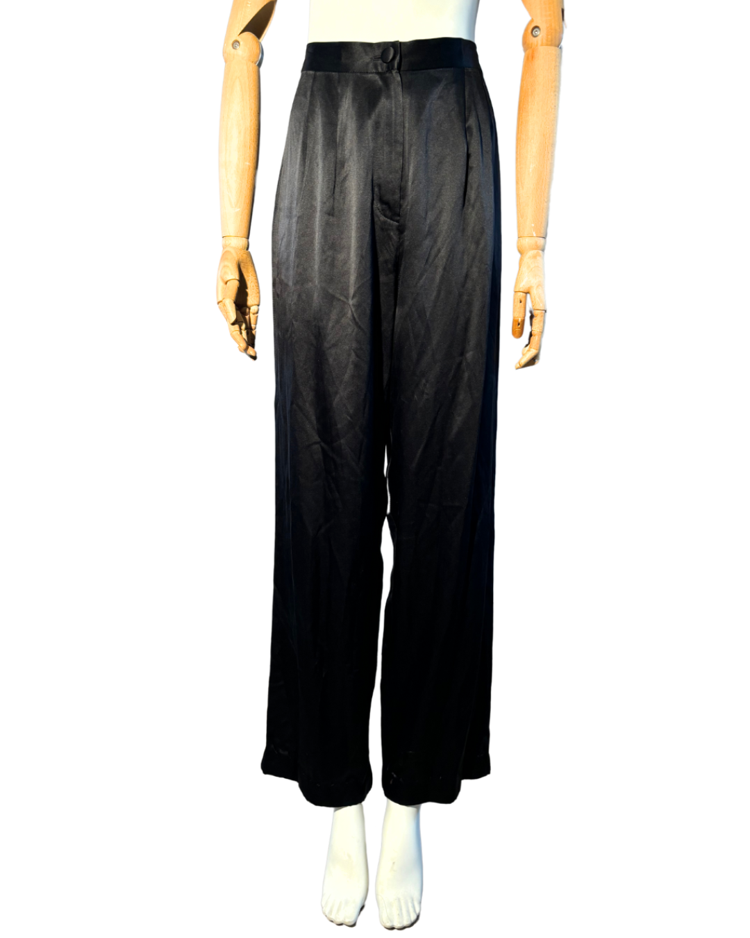 BLACK SILK SUIT SET